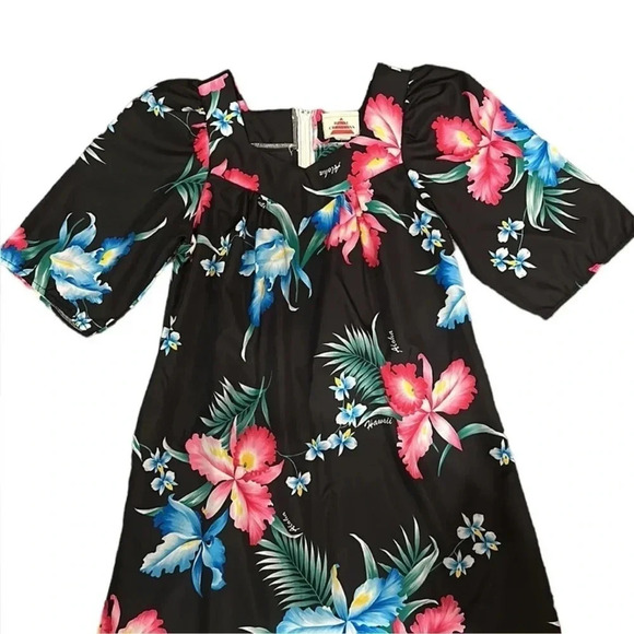 Vintage Women’s Floral Print Caftan Maxi Dress Size Medium - Picture 7 of 11